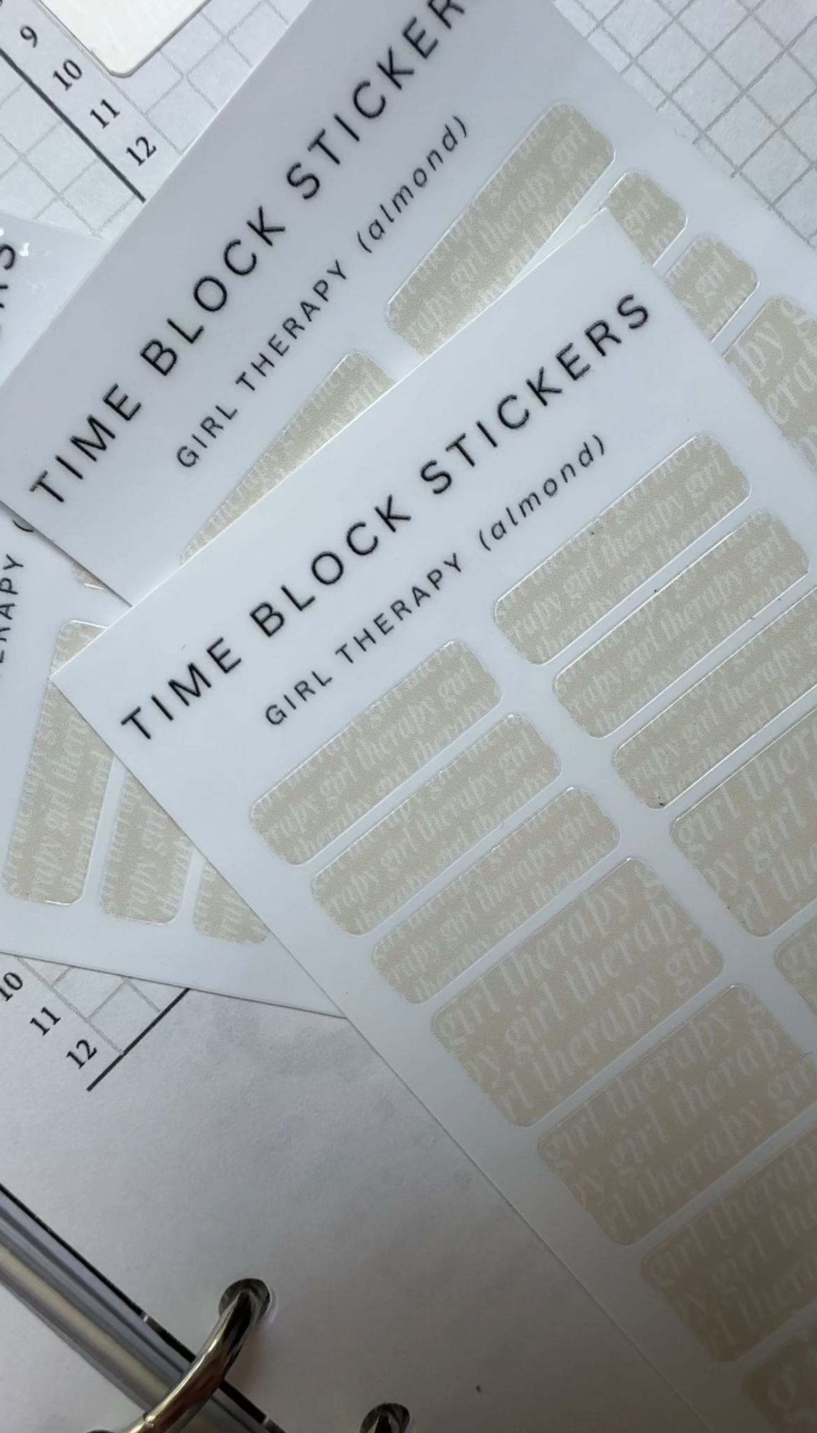 Time Block Sticker Set